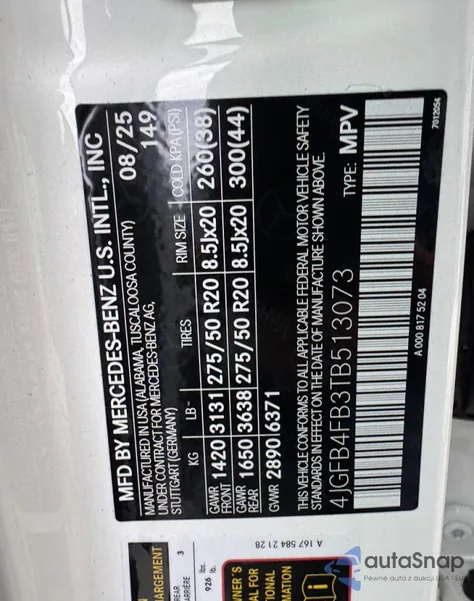 2026 Mercedes-Benz Gle 350 4Matic z USA, uszkodzony, nr VIN 4JGFB4FB3TB513073